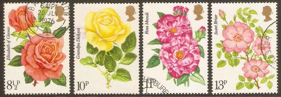 Great Britain 1976 Roses set. SG1006-SG1009.